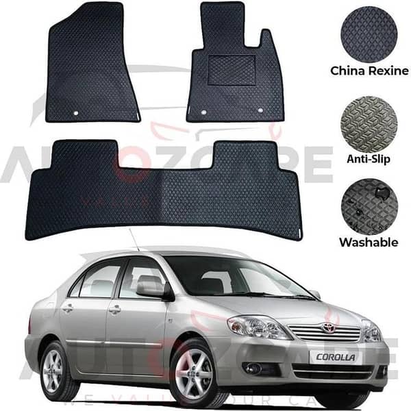 Toyota Corolla China Rexine Floor Mat 3PCS - Model 2003-2008