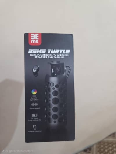 BEME Turtle Dual Functionality Wireless Speaker and Earbuds