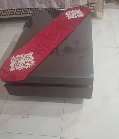 Two wooden Tables with 4 stool