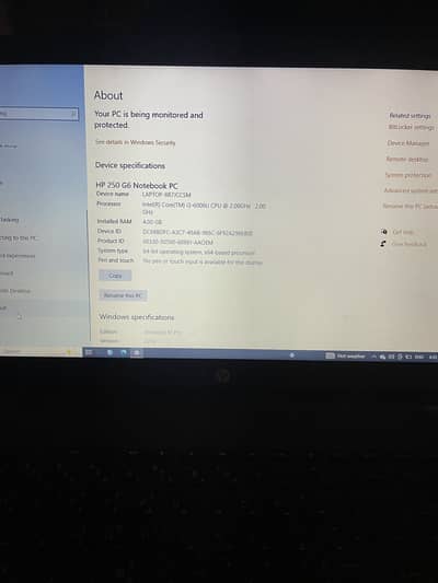 HP 250 G6 Laptop Core i3 6th Gen – Windows 10 Pro