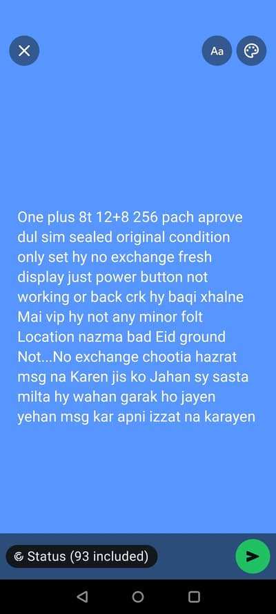 pic py details read kren  one plus 8t 12 256 all ok pta approved