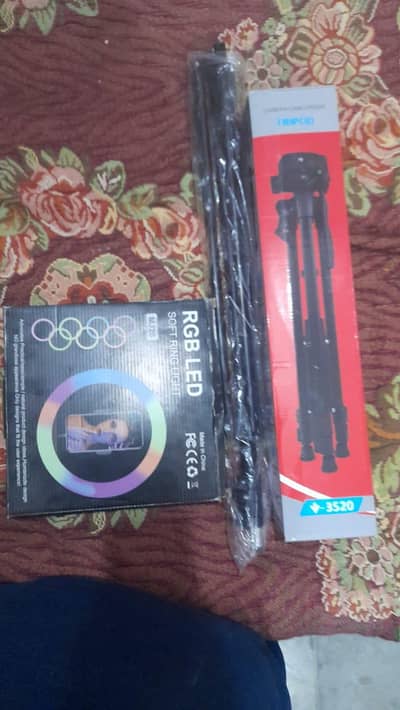 Bundle of three Tripod,Ringlight and Ringlight Stand