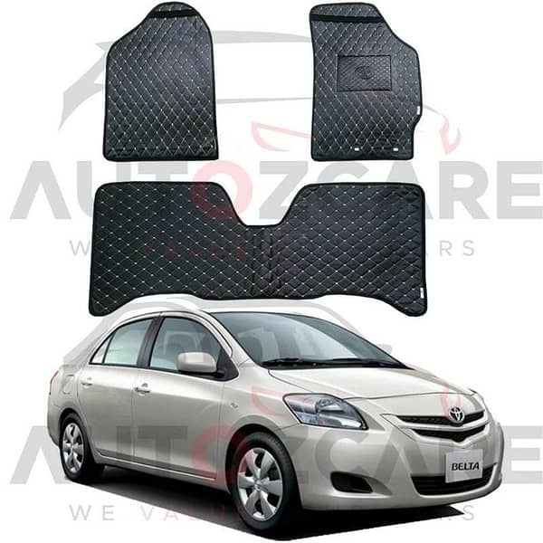 Toyota Belta 7D Floor Mat ( Flat Style ) 3PCS - Model 2005-2012