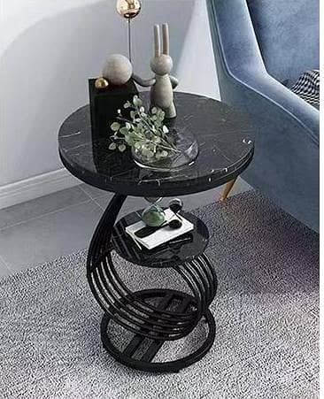 Elegant Wooden Marble Texture table Perfect for Living Rooms, Bedrooms, or Small Spaces, Combining Style, Durability, and Contemporary Design