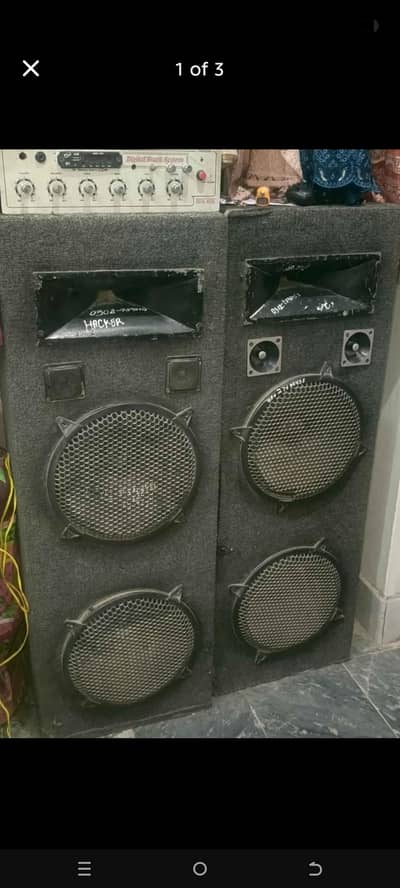12 inches speakers with amplifier