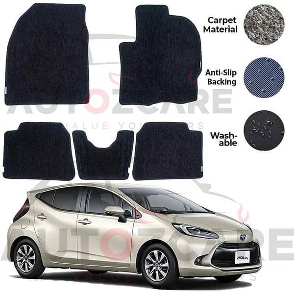 Toyota Aqua Genuine Fitting Carpet Floor Mat 5PCS - Model 2022-2025