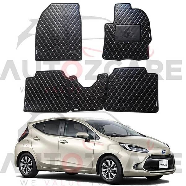 Toyota Aqua 7D Floor Mat ( Flat Style ) 3PCS - Model 2022-2025