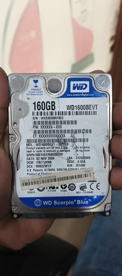 WD 160 GB HARD DRIVE