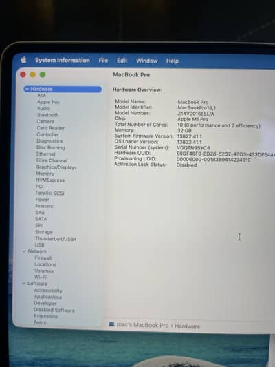 MacBook Pro 2021 32/512 - Apple Laptop