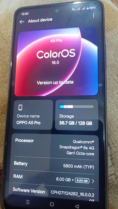 oppo A5 pro 8 /128