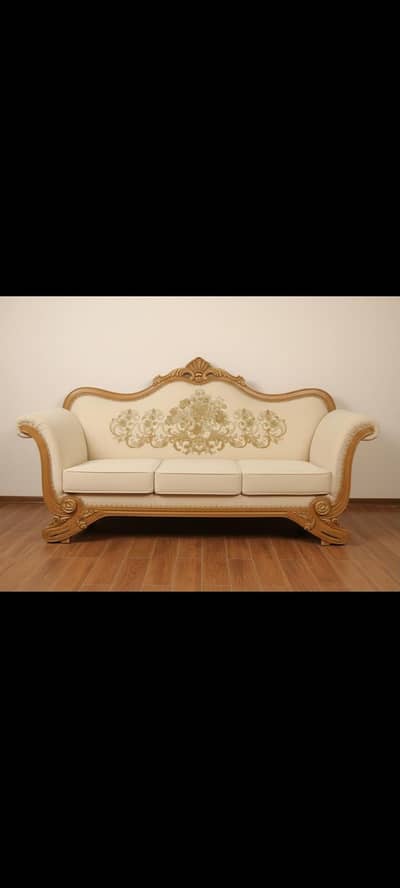 Elegant 7 Seater Used Sofa Set Luxury Look