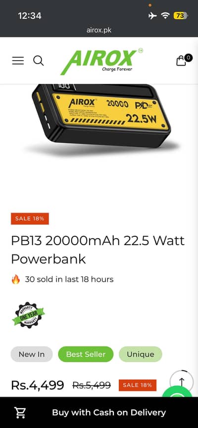 Airox power bank urgent sale