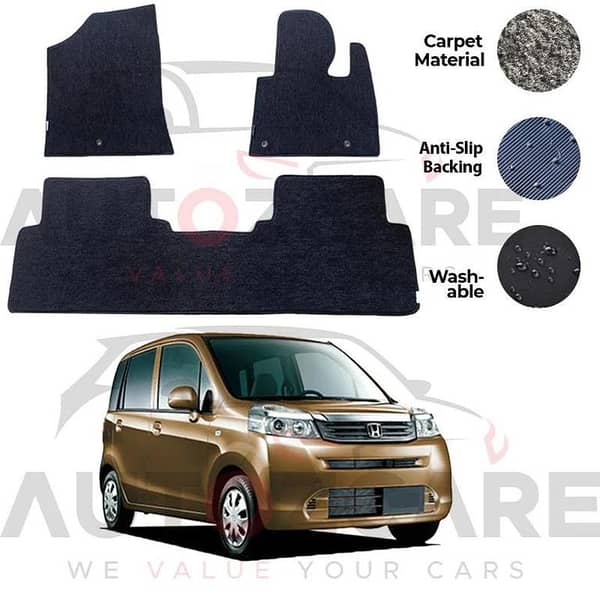 Honda Life Diva Fitting Carpet Floor Mat 3PCS - Model 2008-2014