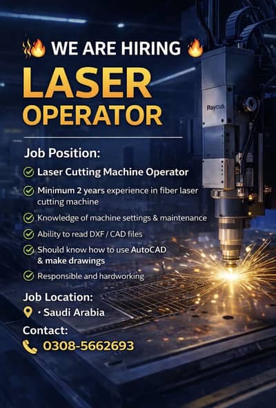 Laser Operator Required – Saudi Arabia