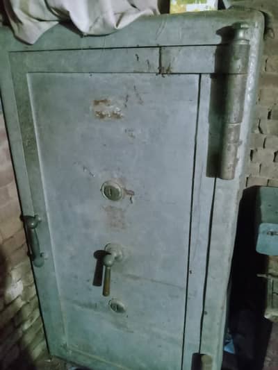 A heavy bank cupboard