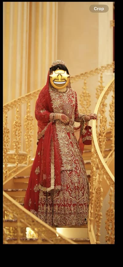 Red bridal dress new condition