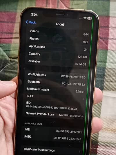 iPhone 12 pro max 128gb line in display all originalt