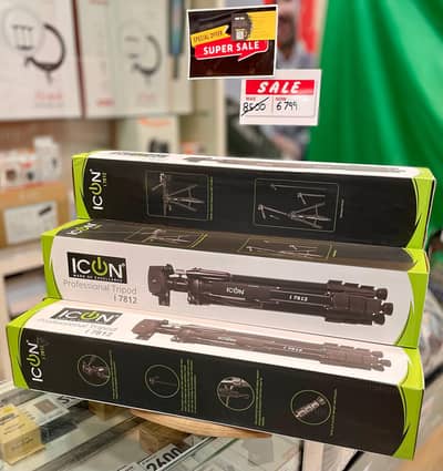 ICON 7812 Professional Tripod_. *Overhead Tripod + Monopod 2 in1