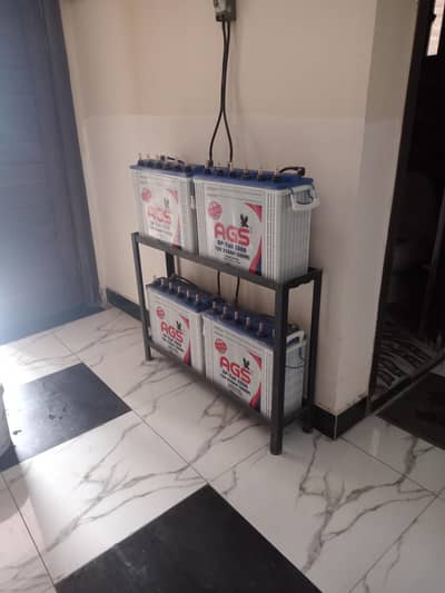 batteries with iron stand