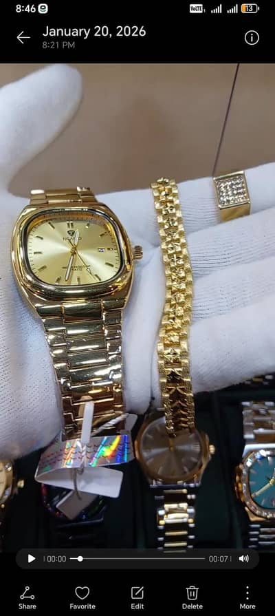 golden watch full set