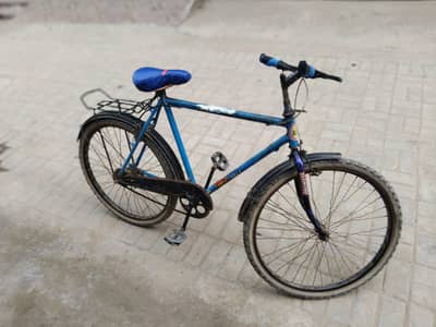 blue colour bicycle