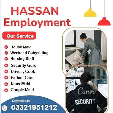 Maids / House Maids / cook / Nanny , chef / Baby Sitter maid available