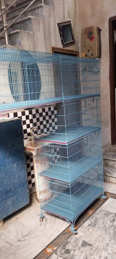 birdcage 4 steps+1 adition moveable wheels