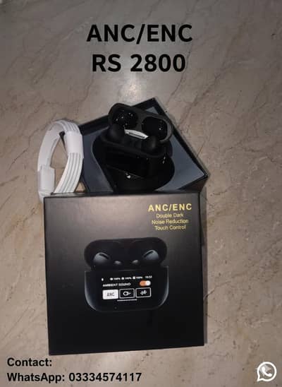 ​Smart LCD Touchscreen Wireless Earbuds - ANC/ENC Noise Cancelling