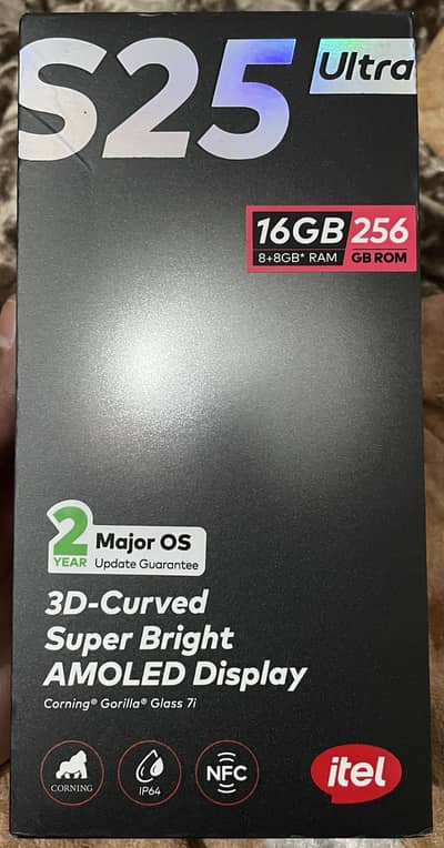 itel s25 ultra 16/256 gb pta approved under warnty edge screen display