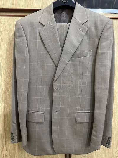 Branded Two piece suit - Fawn check (Armani)