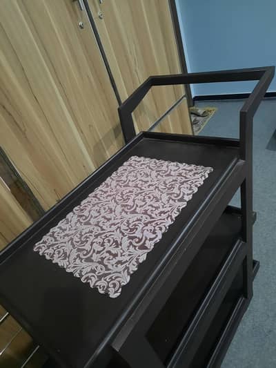 Wooden Tea Trolley For Urgent Sale