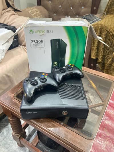 Xbox 360 slim edition jailbreak 250 gb urgent for sale with box