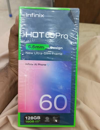 Infinix Hot 60 pro with box  2 months used