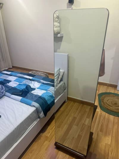 Full length standing mirror with storage