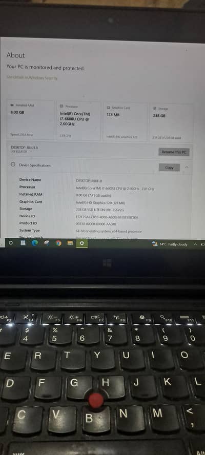 lenovo Thinkpad yoga 260 Core i7 6th Gen 8Gb 256gb SSD Converable