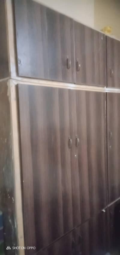 large size wood almari