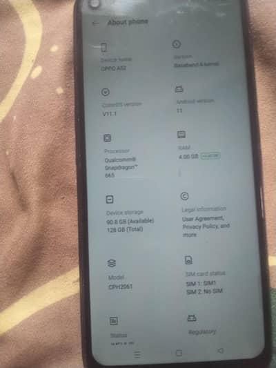 oppo a52 new condition 4+3 128