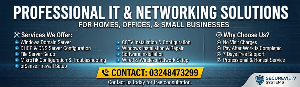 Professional IT & Network Services – Home & Office | No Visit Charges