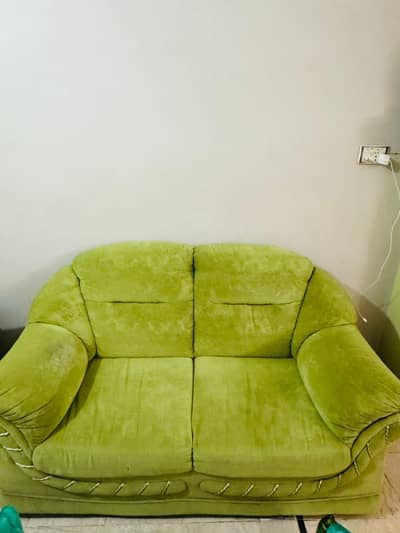 7 seater green velvet sofa set (comfortable)  Description