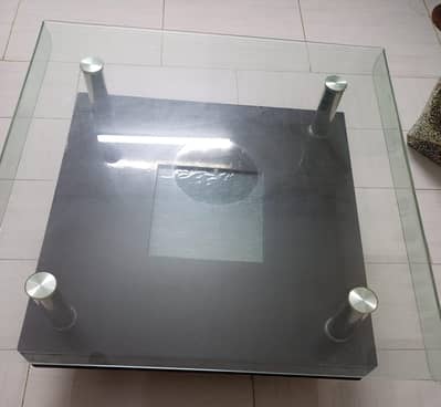 Glass top centre table sale