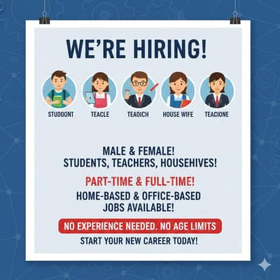 work from Home : male/female, part-time/Fulltime-No Experience Needed