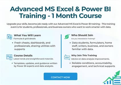 Personalized One-to-One Advanced MS Excel & Power BI Training