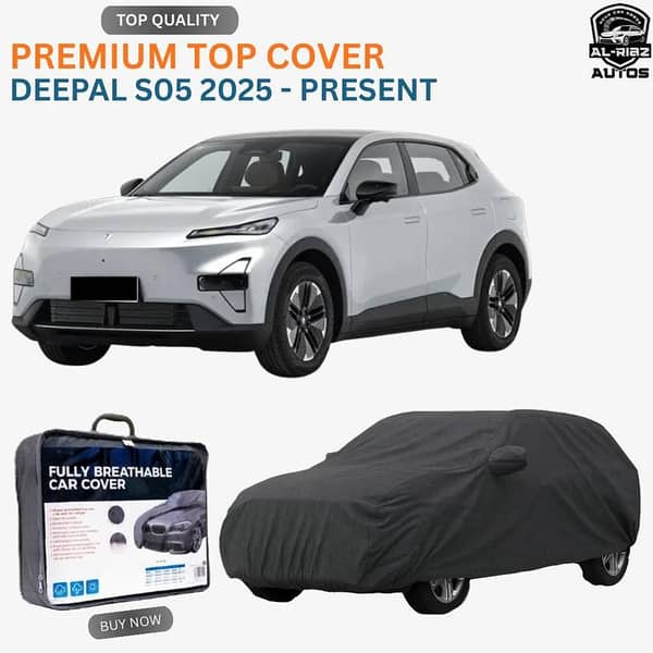Changan Deepal S05 Double Layer Premium All-Weather Car Top Cover for Model 2025 - Present – Durability, Waterproof, Dustproof & UV Resistant with soft inner lining