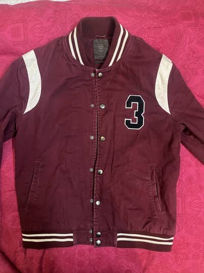 Outfitters Maroon Varsity Jacket