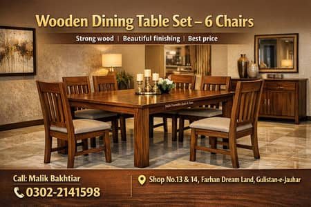 Dining Table//Solid Wooden Dining table//4,6 To 8 Dining Table