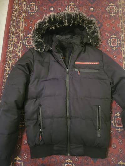 Prada Jacket with detachable Fox tail Hood - Medium