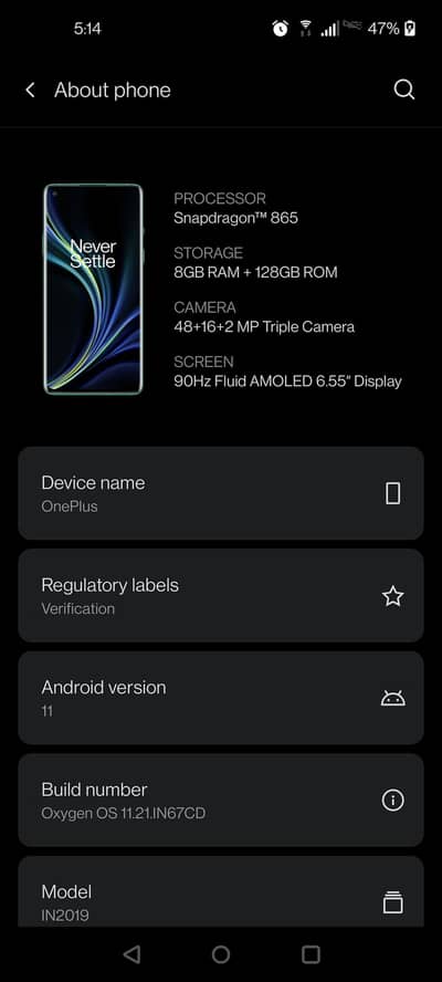 one plus 8 8/128 total geniun pubg 90fps