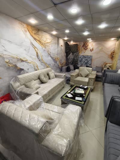 Brand New Wooden Sofa Set – 3+1+1 with Center Table