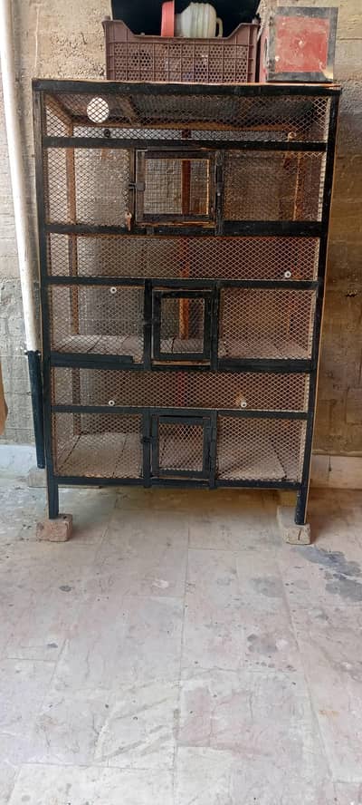 3 Portion Wooden Cage For Sale ‎