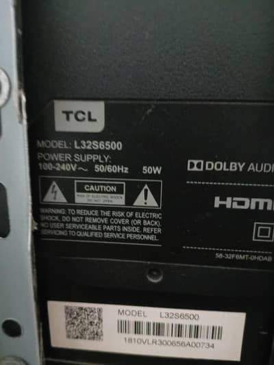 Sale Tcl 32 inch Led sacreen broken